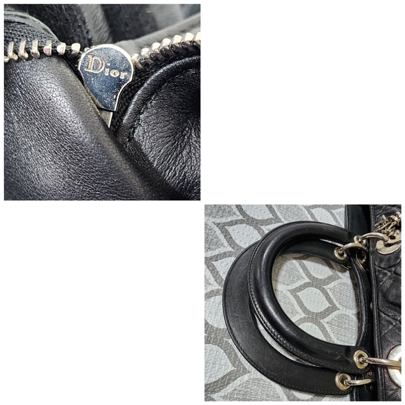 Christian Dior Soft Lambskin Quilted Tote Black - Picture 8 of 11